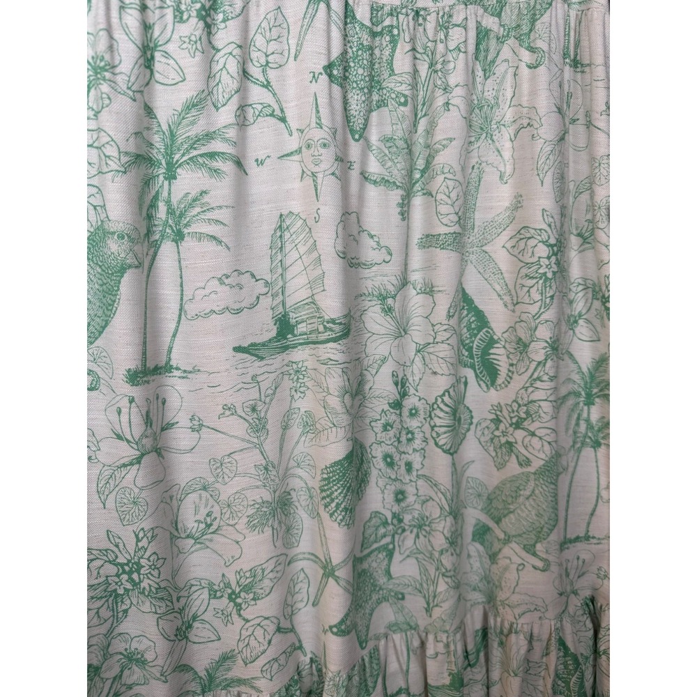 Jane and Delancey Pale Mint Botanical Collared Midi Dress - Picture 8 of 14